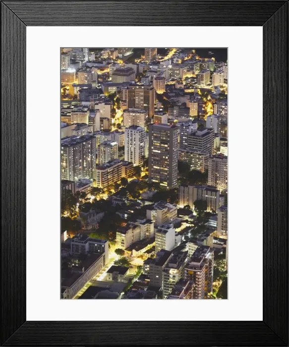 Framed Print : Buildings of Botafogo at night, Rio de Janeiro, Brazil Framed Print : Buildings of Botafogo at night, Rio de Janeiro, Brazil