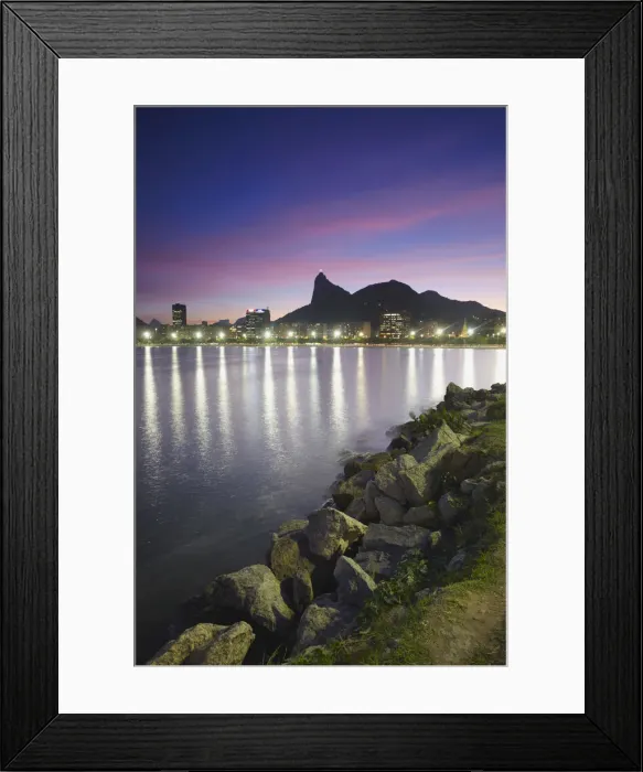 Framed Print : Botafogo Bay and Christ the Redeemer statue (Cristo Redentor), Rio de Janeiro, Brazil Framed Print : Botafogo Bay and Christ the Redeemer statue (Cristo Redentor), Rio de Janeiro, Brazil