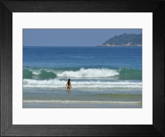 Framed Print : Girl in the surf, Ilha Grande, Rio de Janeiro, Brazil, South America Model release 0338 Framed Print : Girl in the surf, Ilha Grande, Rio de Janeiro, Brazil, South America Model release 0338