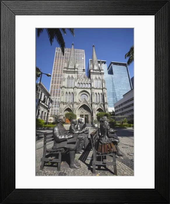 Framed Print : Statues outside Presbytarian Cathedral, Centro, Rio de Janeiro, Brazil Framed Print : Statues outside Presbytarian Cathedral, Centro, Rio de Janeiro, Brazil