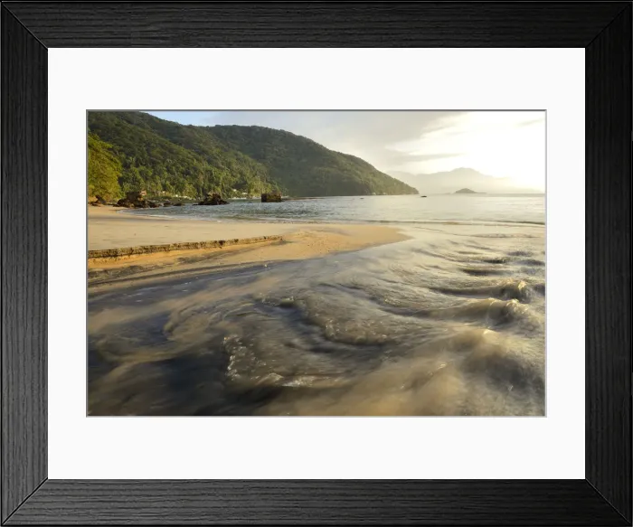 Framed Print : Beach near the village of Abraao on the island of ilha grande, Rio de Janeiro province Framed Print : Beach near the village of Abraao on the island of ilha grande, Rio de Janeiro province