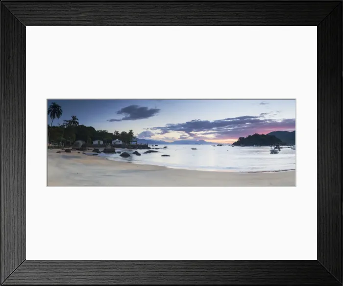 Framed Print : Beach at Vila do Abraao at dawn, Ilha Grande, Rio de Janeiro State, Brazil Framed Print : Beach at Vila do Abraao at dawn, Ilha Grande, Rio de Janeiro State, Brazil