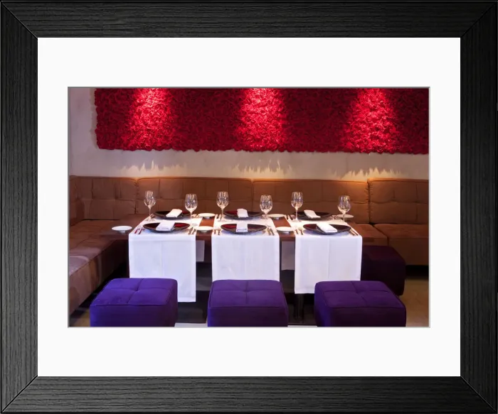 Framed Print : South America, Brazil, Sao Paulo, the dining room in the Ene Spanish restaurant in Framed Print : South America, Brazil, Sao Paulo, the dining room in the Ene Spanish restaurant in