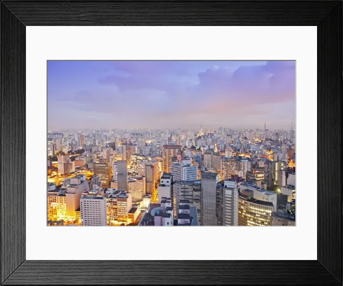 Framed Print : South America, Brazil, Sao Paulo, view from the top of the Terraco Italia Tower