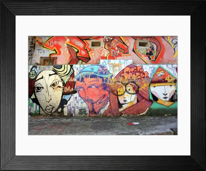 Framed Print : South America, Brazil, Sao Paulo, Vila Madalena, the Beco do Batman - an alley covered Framed Print : South America, Brazil, Sao Paulo, Vila Madalena, the Beco do Batman - an alley covered