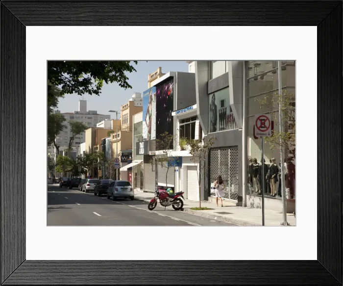 Framed Print : South America, Brazil, Sao Paulo, Rua Oscar Freire in Jardins Framed Print : South America, Brazil, Sao Paulo, Rua Oscar Freire in Jardins