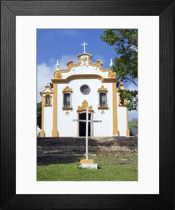 Framed Print : South America, Brazil, Pernambuco, Fernando de Noronha Island, the facade of the church Framed Print : South America, Brazil, Pernambuco, Fernando de Noronha Island, the facade of the church