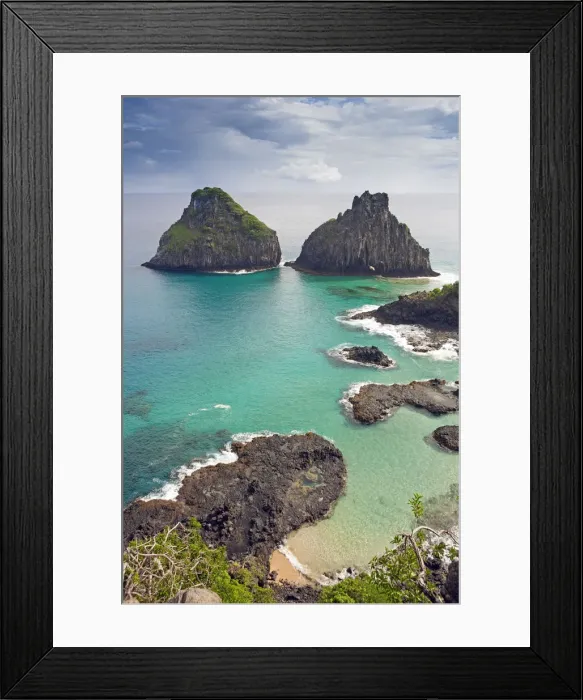 Framed Print : South America, Brazil, Pernambuco, Fernando de Noronha Island, The Bay of Pigs