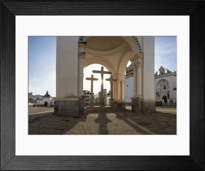 Framed Print : Copacabana Cathedral after dawn, Copacabana, Lake Titicaca, Bolivia Framed Print : Copacabana Cathedral after dawn, Copacabana, Lake Titicaca, Bolivia