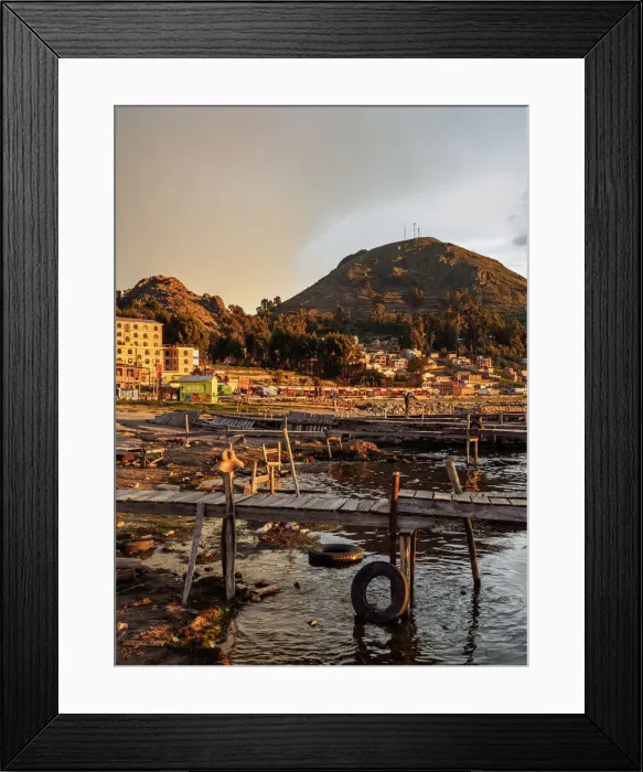 Framed Print : Titicaca Lake at sunset, Copacabana, La Paz Department, Bolivia Framed Print : Titicaca Lake at sunset, Copacabana, La Paz Department, Bolivia