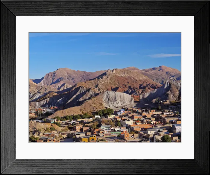 Framed Print : Bolivia, Potosi Department, Sud Chichas Province, Tupiza, Landscape of the mountains