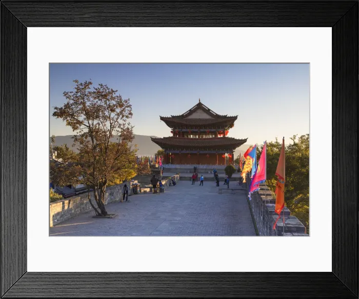 Framed Print : City Walls and South Gate at dawn, Dali, Yunnan, China Framed Print : City Walls and South Gate at dawn, Dali, Yunnan, China