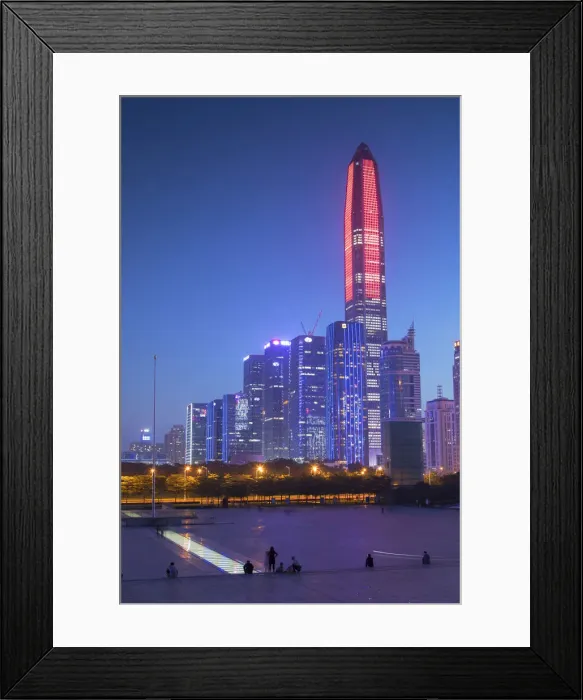 Framed Print : Ping An International Finance Centre (worlds 4th tallest building in 2017 at 600m)