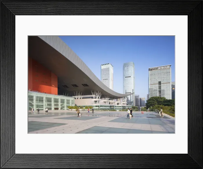Framed Print : Skyscrapers and Civic Centre in Civic Square, Futian, Shenzhen, Guangdong, China Framed Print : Skyscrapers and Civic Centre in Civic Square, Futian, Shenzhen, Guangdong, China
