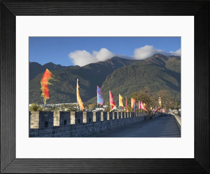 Framed Print : City Walls and Cang Mountains, Dali, Yunnan, China Framed Print : City Walls and Cang Mountains, Dali, Yunnan, China