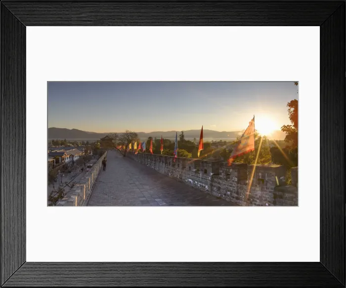 Framed Print : City Wall at dawn, Dali, Yunnan, China Framed Print : City Wall at dawn, Dali, Yunnan, China