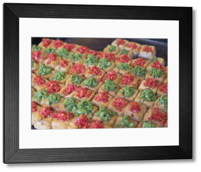 Framed Print : Fried tofu, Lijiang (UNESCO World Heritage Site), Yunnan, China Framed Print : Fried tofu, Lijiang (UNESCO World Heritage Site), Yunnan, China