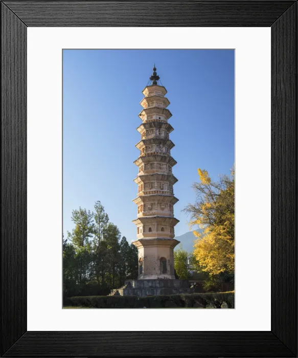 Framed Print : Three Pagodas, Dali, Yunnan, China Framed Print : Three Pagodas, Dali, Yunnan, China