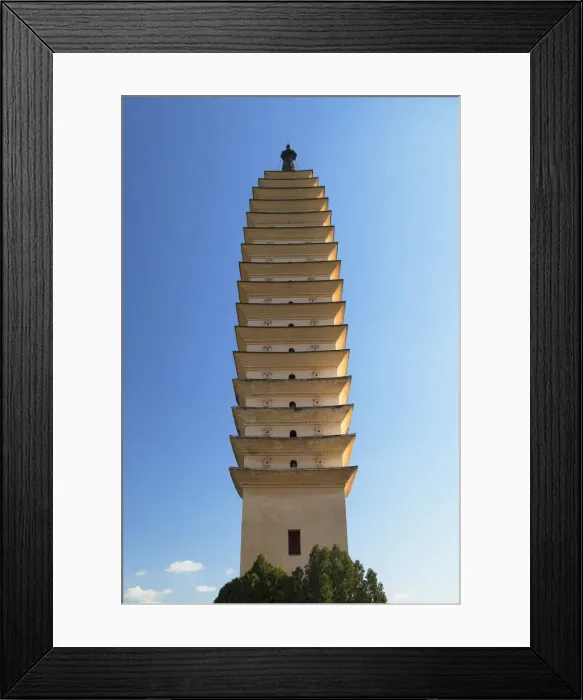 Framed Print : Three Pagodas, Dali, Yunnan, China Framed Print : Three Pagodas, Dali, Yunnan, China