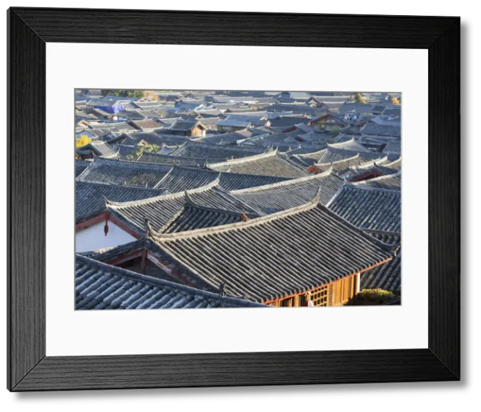 Framed Print : View of Lijiang (UNESCO World Heritage Site), Yunnan, China