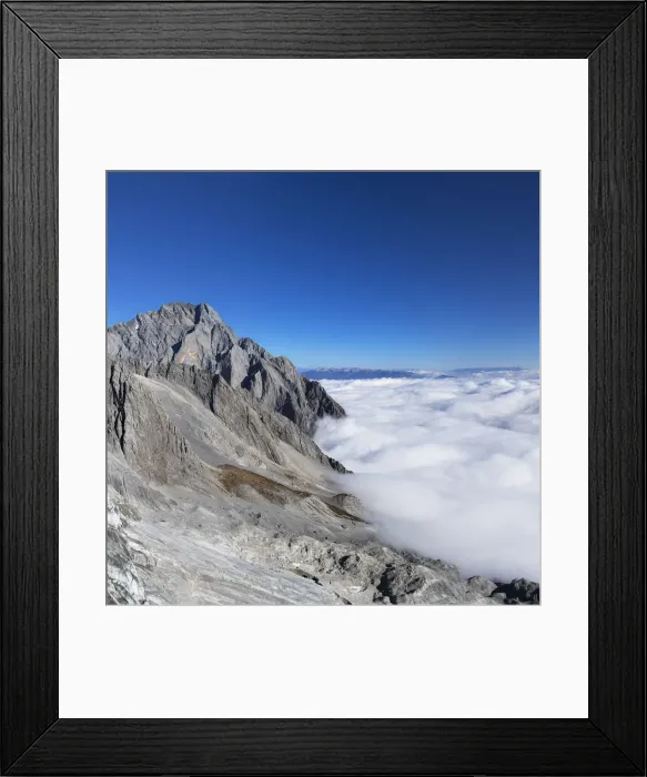 Framed Print : Sea of clouds at Jade Dragon Snow Mountain (Yulong Xueshan), Lijiang, Yunnan, China Framed Print : Sea of clouds at Jade Dragon Snow Mountain (Yulong Xueshan), Lijiang, Yunnan, China