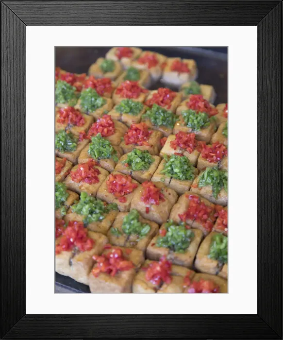 Framed Print : Fried tofu, Lijiang (UNESCO World Heritage Site), Yunnan, China
