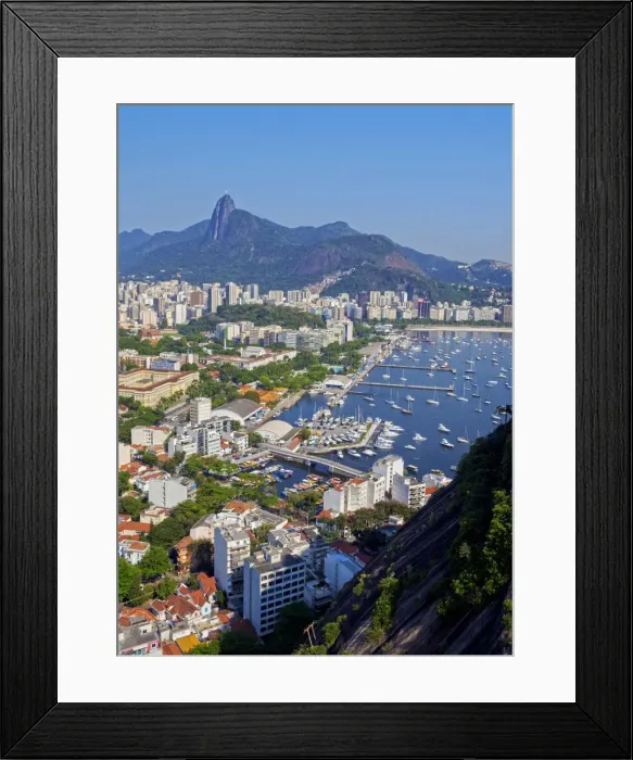 Framed Print : Brazil, State of Rio de Janeiro, City of Rio de Janeiro, Sugarloaf Mountain, View Framed Print : Brazil, State of Rio de Janeiro, City of Rio de Janeiro, Sugarloaf Mountain, View