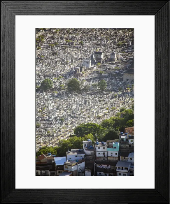 Framed Print : South America, Brazil, Rio de Janeiro, View of Sao Joao Batista cemetery (Saint John