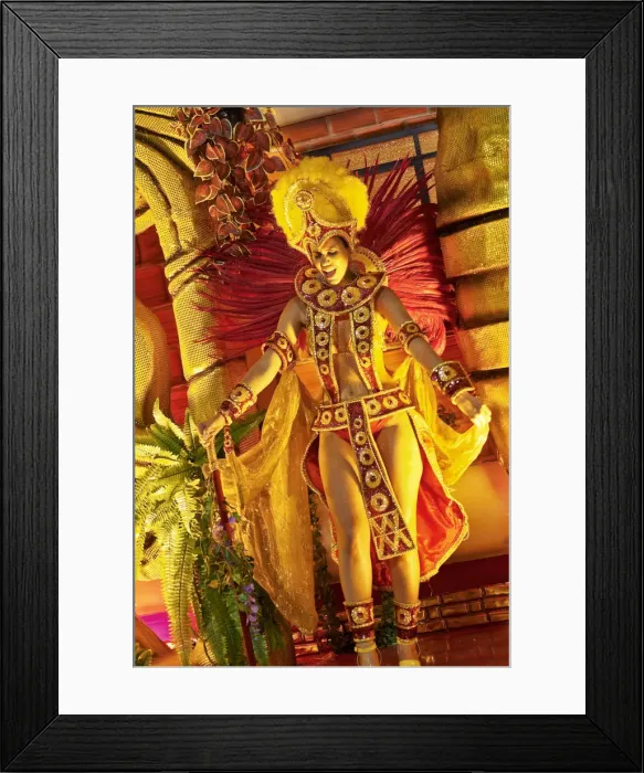 Framed Print : Brazil, State of Rio de Janeiro, City of Rio de Janeiro, Samba Dancer in the Carnival Framed Print : Brazil, State of Rio de Janeiro, City of Rio de Janeiro, Samba Dancer in the Carnival