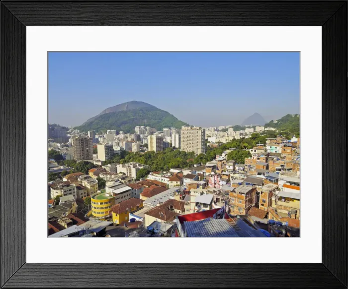 Framed Print : Brazil, City of Rio de Janeiro, Cityscape of Rio viewed from the top of the Favela Framed Print : Brazil, City of Rio de Janeiro, Cityscape of Rio viewed from the top of the Favela