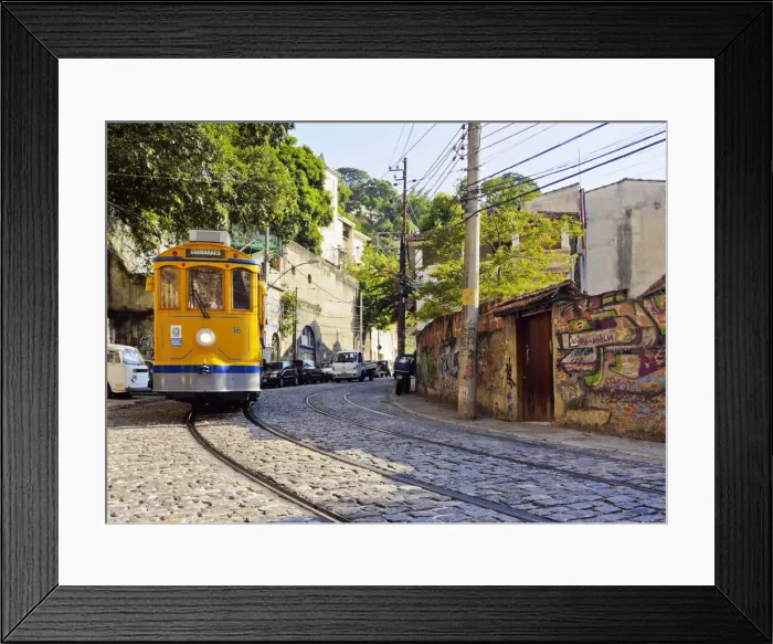 Framed Print : Brazil, City of Rio de Janeiro, The Santa Teresa Tram Framed Print : Brazil, City of Rio de Janeiro, The Santa Teresa Tram