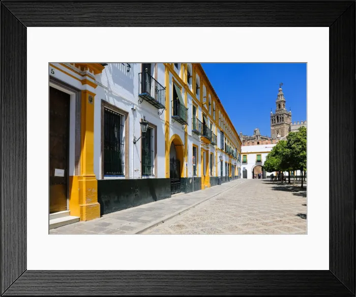 Framed Print : Old city center in Seville, Andalusia, Spain, Europe Framed Print : Old city center in Seville, Andalusia, Spain, Europe