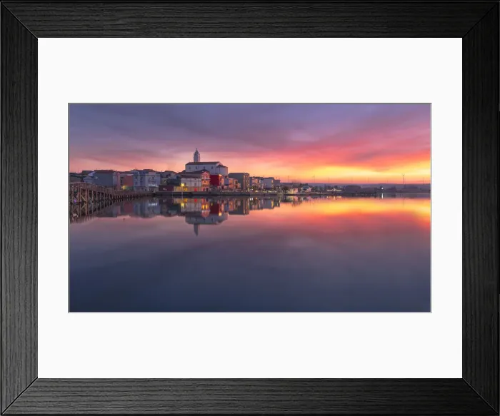 Framed Print : Lesina village at sunset, Gargano National Park, foggia district, Apulia, Italy Framed Print : Lesina village at sunset, Gargano National Park, foggia district, Apulia, Italy