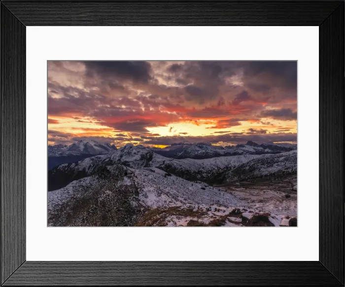 Framed Print : Sunset at Giau Pass, Colle Santa Lucia, Belluno district, Veneto, Italy Framed Print : Sunset at Giau Pass, Colle Santa Lucia, Belluno district, Veneto, Italy