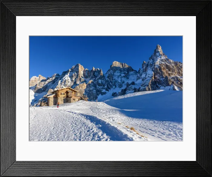 Framed Print : Segantini alpine hut, Passo Rolle, Pale di San Martino mountain, Trentino Alto Adige Framed Print : Segantini alpine hut, Passo Rolle, Pale di San Martino mountain, Trentino Alto Adige