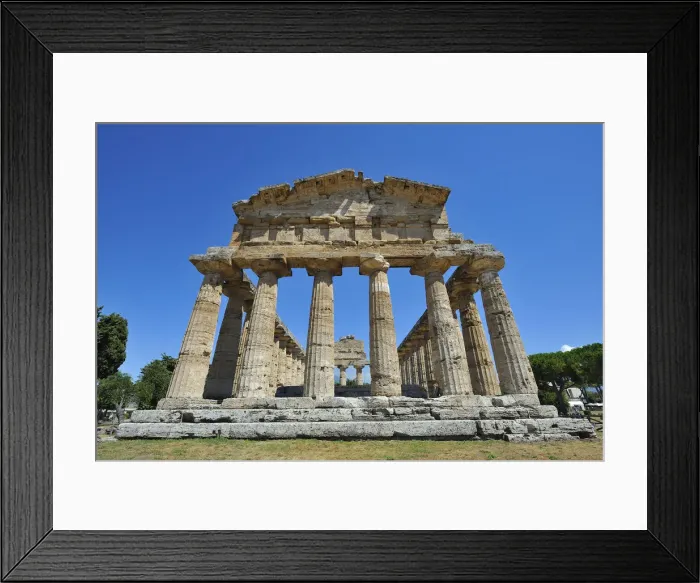 Framed Print : Athena Temple in Paestum, Province of Salerno, Campania, Italy Framed Print : Athena Temple in Paestum, Province of Salerno, Campania, Italy