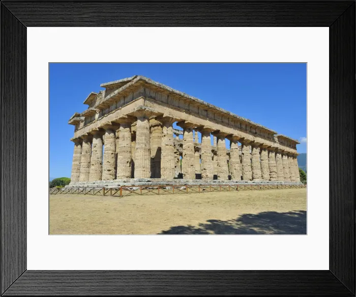 Framed Print : Temple of Hera II ( or Temple of Neptune or Temple of Poseidon), in Paestum, Province Framed Print : Temple of Hera II ( or Temple of Neptune or Temple of Poseidon), in Paestum, Province