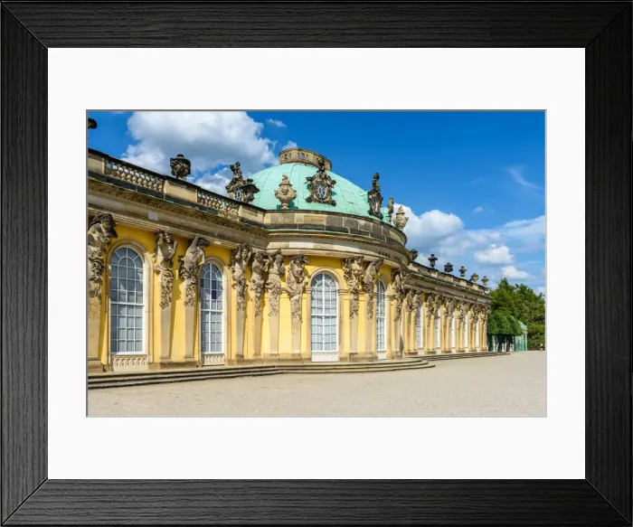 Framed Print : Sanssouci palace in Potsdam, near Berlin, Germany, Europe Framed Print : Sanssouci palace in Potsdam, near Berlin, Germany, Europe