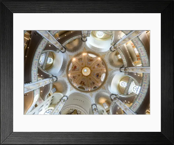 Framed Print : Dresden Frauenkirche lutheran church in Dresden, Saxony, Germany