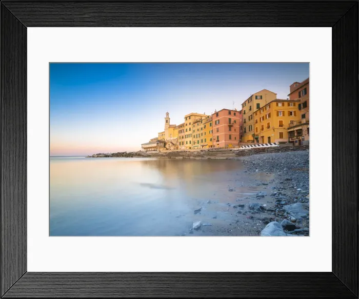 Framed Print : Dawn at Boccadasse, Genoa, Liguria, Italy Framed Print : Dawn at Boccadasse, Genoa, Liguria, Italy