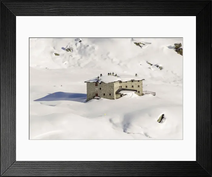 Framed Print : Refuge Arp, Ayas Valley, Aosta Valley, Italian alps, Italy Framed Print : Refuge Arp, Ayas Valley, Aosta Valley, Italian alps, Italy