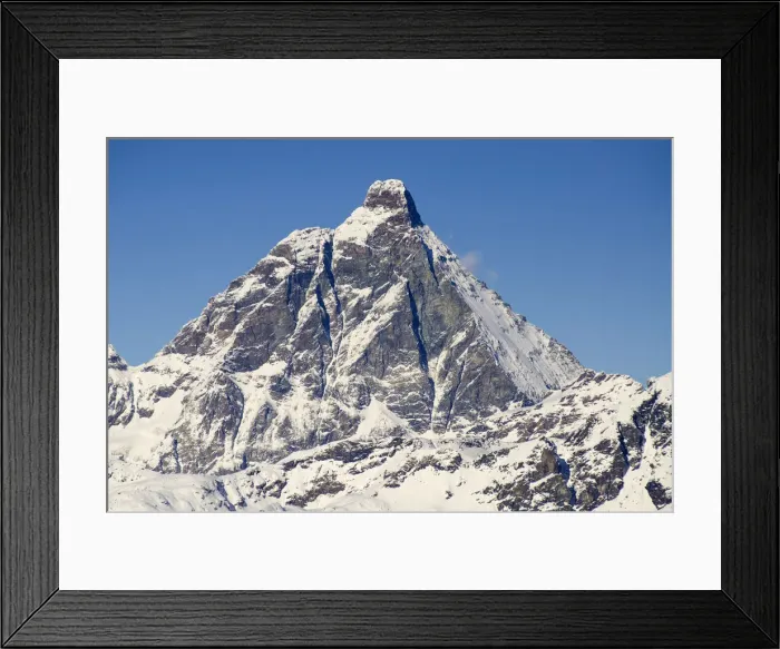 Framed Print : Matterhorn, south face, seen from Ayas Valley, Aosta Valley, Italian alps, Italy Framed Print : Matterhorn, south face, seen from Ayas Valley, Aosta Valley, Italian alps, Italy