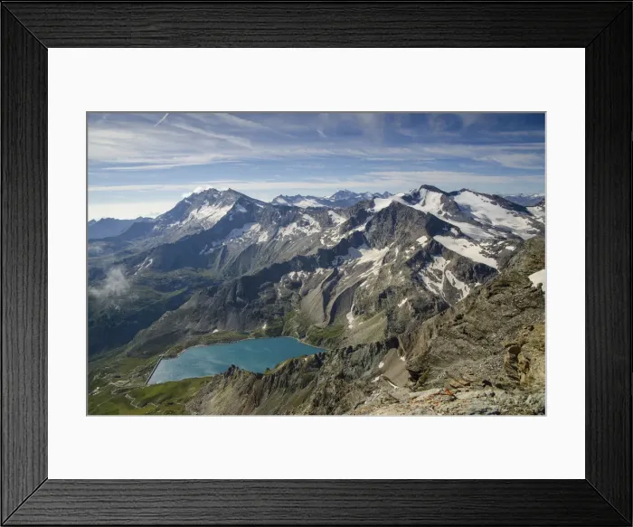 Framed Print : A view of the alps between Orco Valley and Vanoise, seen from the top of Basei Peak Framed Print : A view of the alps between Orco Valley and Vanoise, seen from the top of Basei Peak