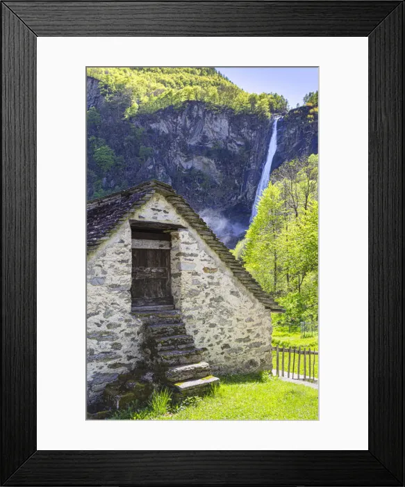 Framed Print : Traditional house of Foroglio, Val Bavona, Canton of Ticino, Switzerland, Europe Framed Print : Traditional house of Foroglio, Val Bavona, Canton of Ticino, Switzerland, Europe