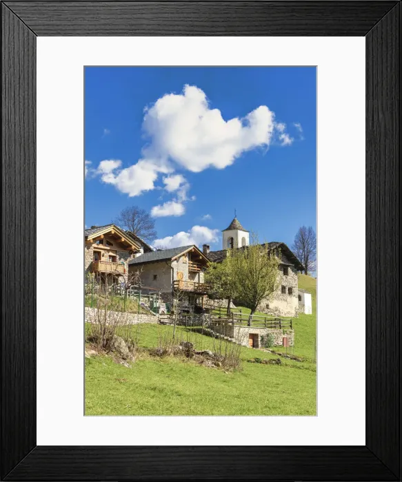 Framed Print : The fairytale landscape of Daloo, a tiny mountain village in Vallespluga, Valchiavenna Framed Print : The fairytale landscape of Daloo, a tiny mountain village in Vallespluga, Valchiavenna