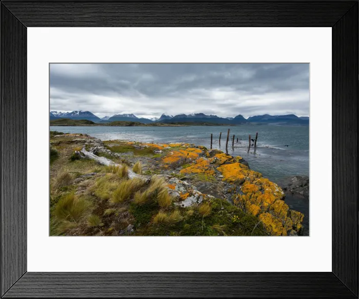 Framed Print : Argentina, Patagonia, Tierra del Fuego National Park, Ushuaia, Beagle Channel, Bridges