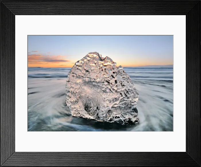 Framed Print : Ice on the beach of Jokulsarlon, Iceland Framed Print : Ice on the beach of Jokulsarlon, Iceland