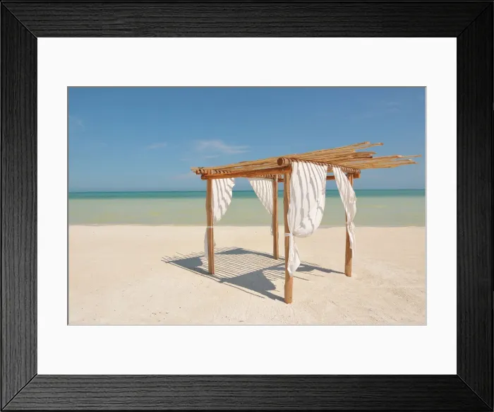 Framed Print : Mexico, Holbox island. A desert and tipical beach in the paradise of the Caribbean Framed Print : Mexico, Holbox island. A desert and tipical beach in the paradise of the Caribbean
