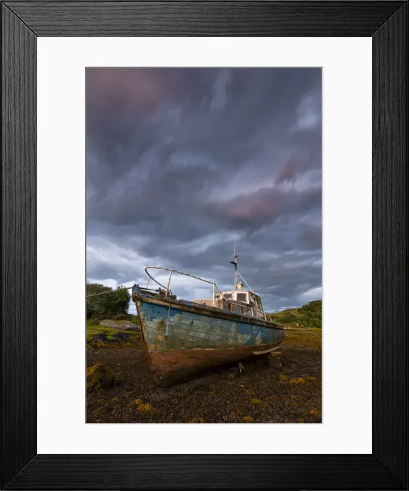 Framed Print : wreck boat, Ornsay, isle of Skye, Inner hebrides, Scotland Framed Print : wreck boat, Ornsay, isle of Skye, Inner hebrides, Scotland