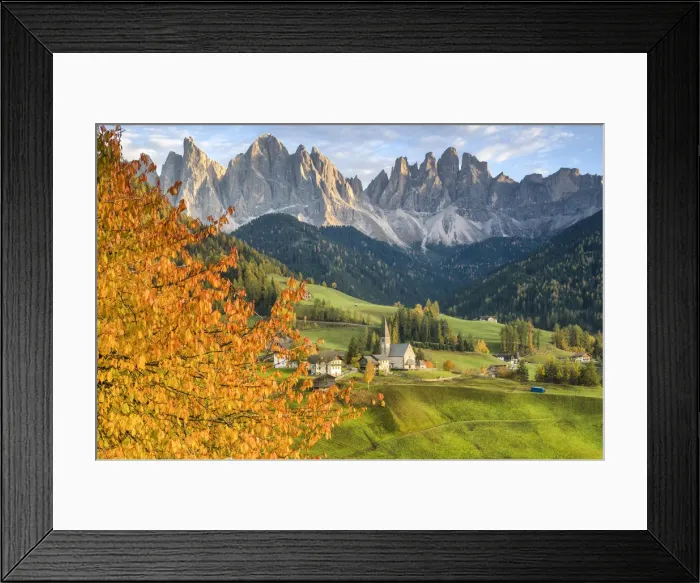 Framed Print : Funes Valley, Odle, Trentino Alto Adige-South Tyrol, Italy. South tirol Framed Print : Funes Valley, Odle, Trentino Alto Adige-South Tyrol, Italy. South tirol